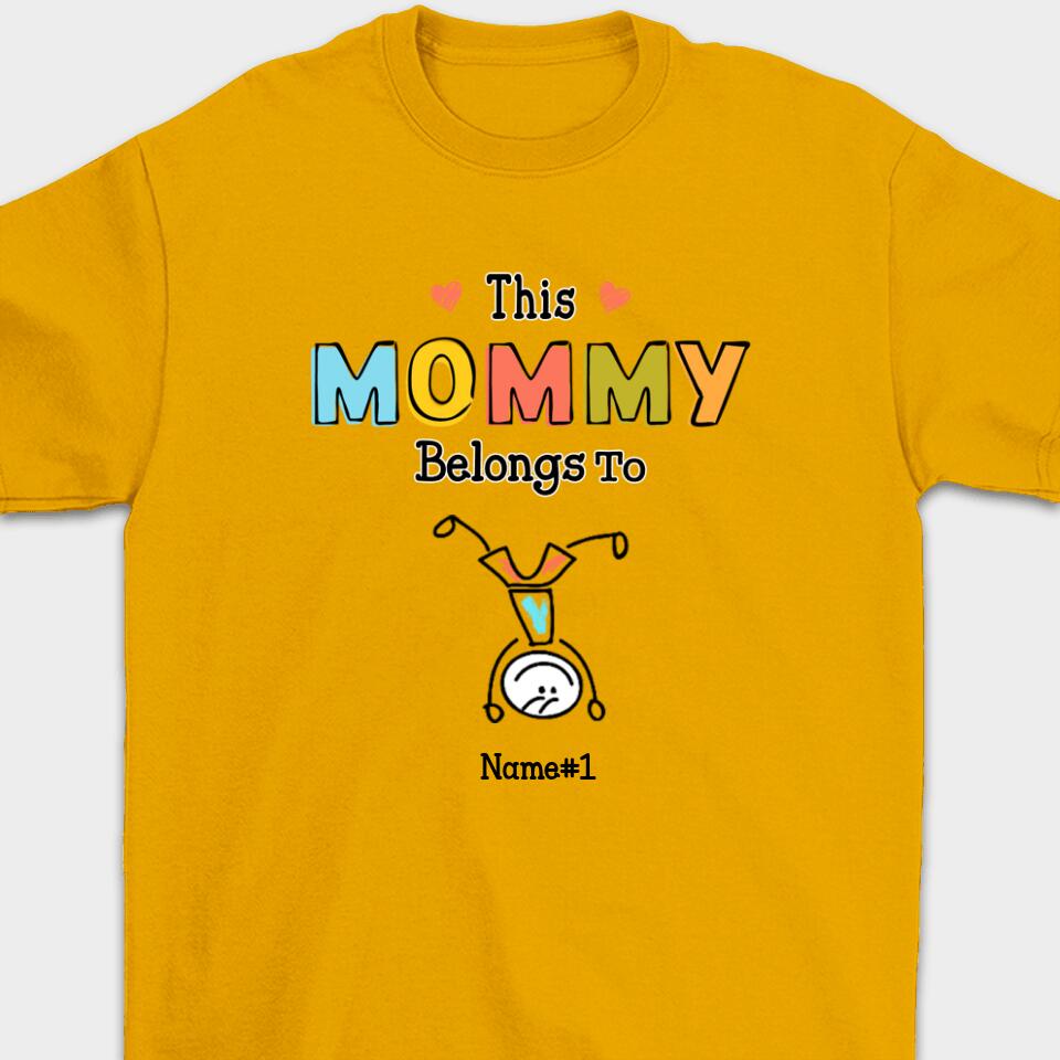 Personalized Grandma Drawing Up to 10 Kids Unisex T-Shirt