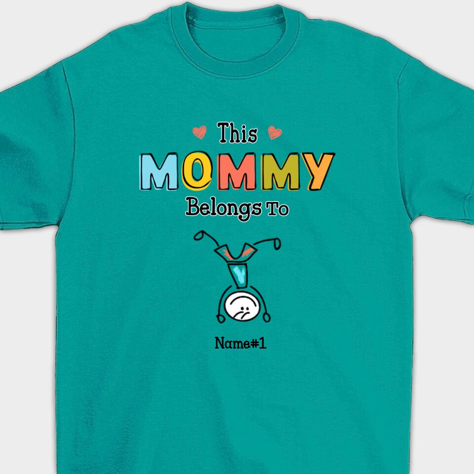 Personalized Grandma Drawing Up to 10 Kids Unisex T-Shirt