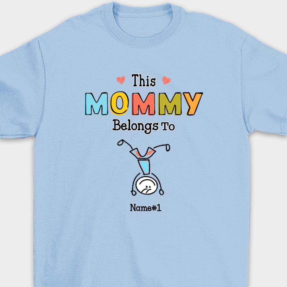 Personalized Grandma Drawing Up to 10 Kids Unisex T-Shirt