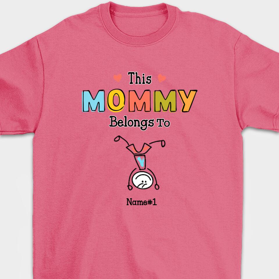 Personalized Grandma Drawing Up to 10 Kids Unisex T-Shirt