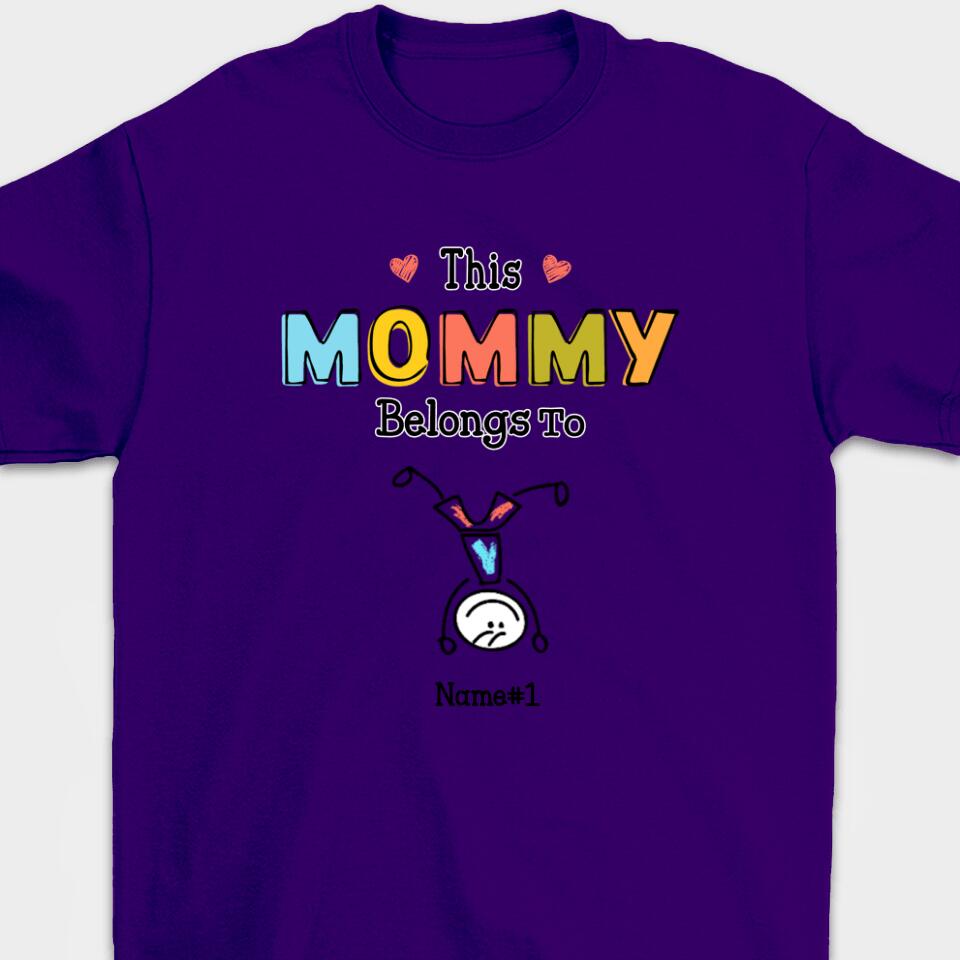 Personalized Grandma Drawing Up to 10 Kids Unisex T-Shirt