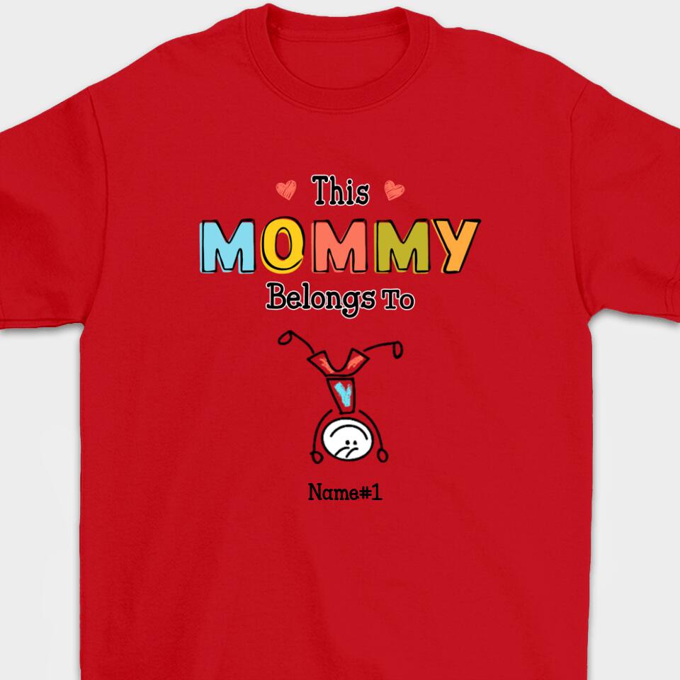 Personalized Grandma Drawing Up to 10 Kids Unisex T-Shirt