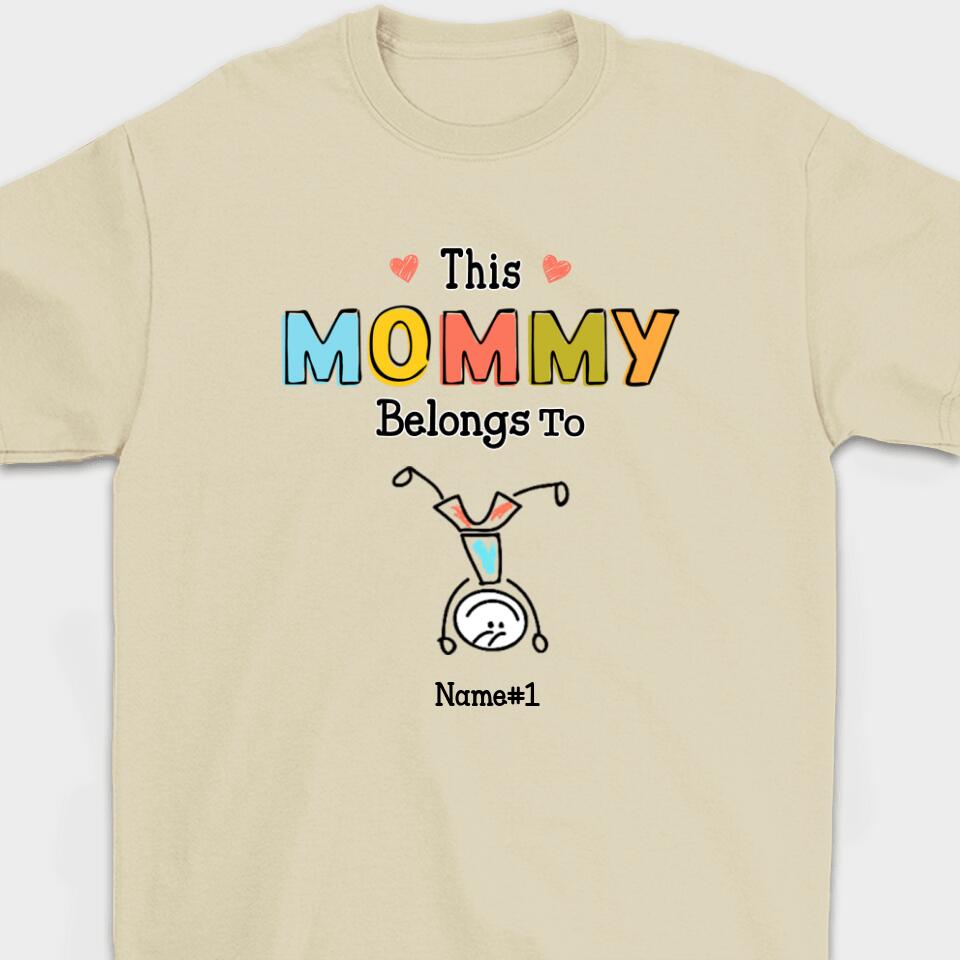 Personalized Grandma Drawing Up to 10 Kids Unisex T-Shirt