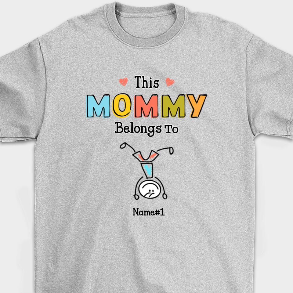 Personalized Grandma Drawing Up to 10 Kids Unisex T-Shirt