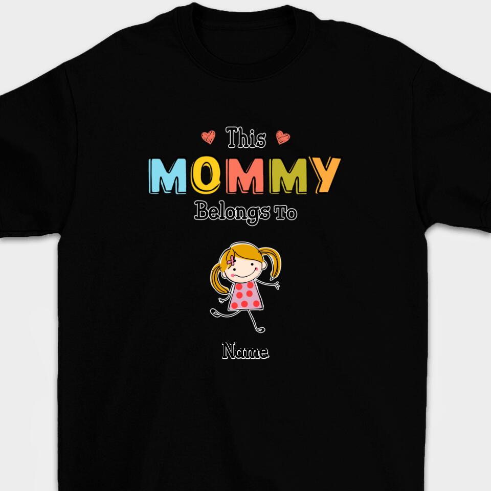 Personalized Grandma Drawing Custom Nickname&Kid Appearances Unisex T-Shirt