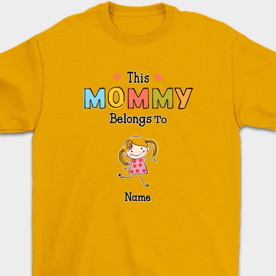 Personalized Grandma Drawing Custom Nickname&Kid Appearances Unisex T-Shirt