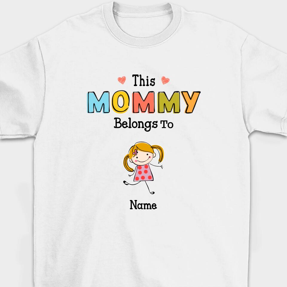 Personalized Grandma Drawing Custom Nickname&Kid Appearances Unisex T-Shirt