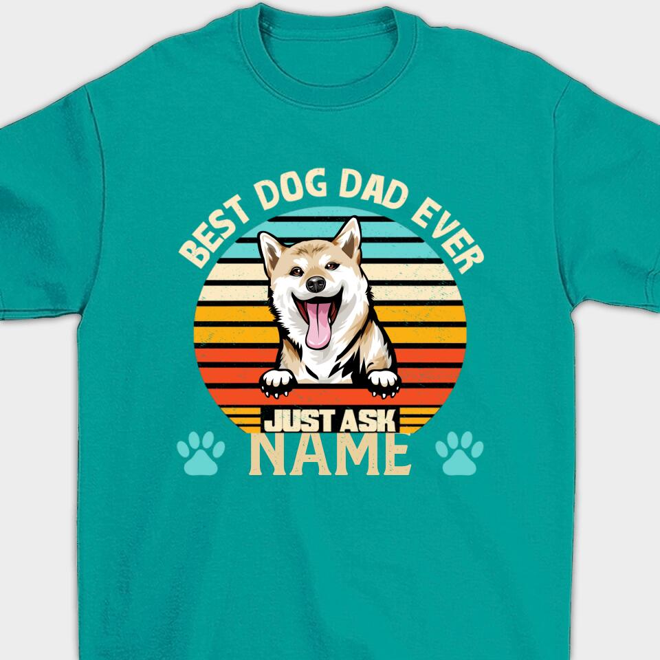 Best Dog Dad/Mom Ever - Personalized Custom Name & Dog Breed T-Shirt