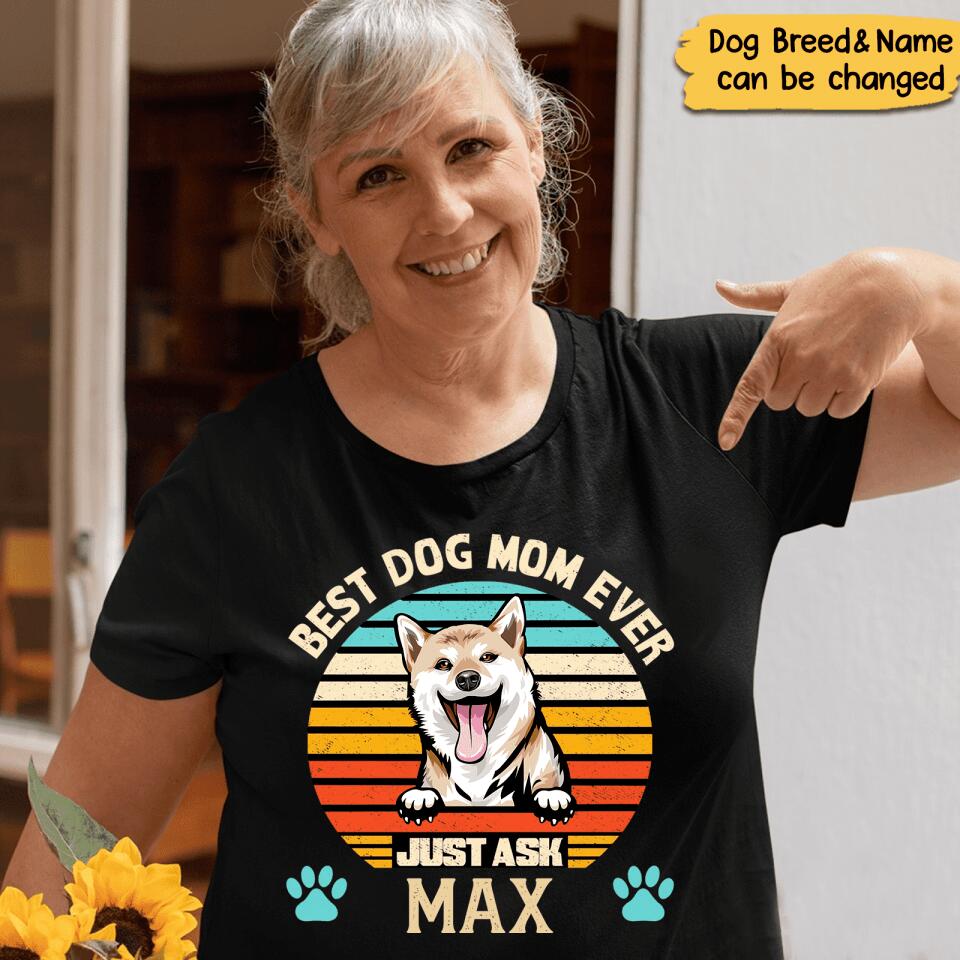 Best Dog Dad/Mom Ever - Personalized Custom Name & Dog Breed T-Shirt