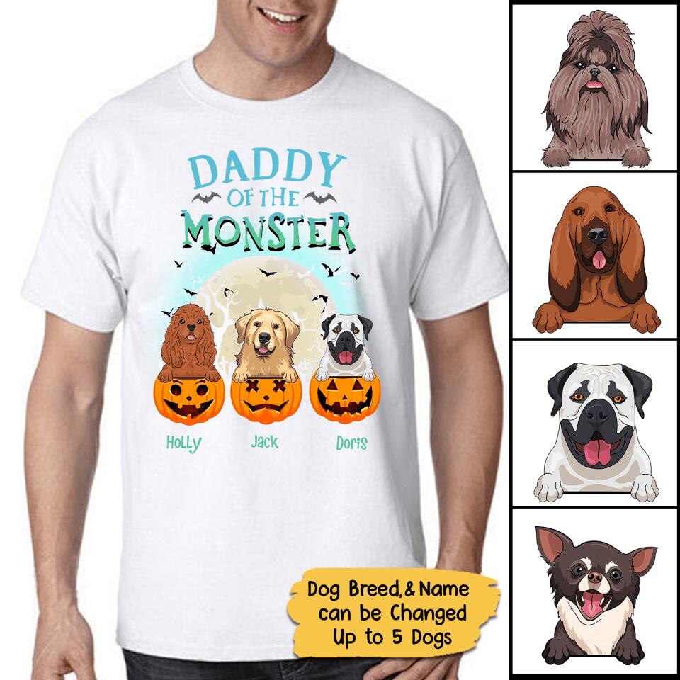 Personalized Dog Mom Monsters Fall Halloween Shirt