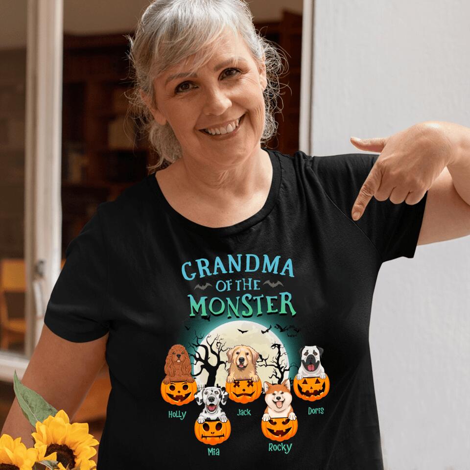 Personalized Dog Mom Monsters Fall Halloween Shirt