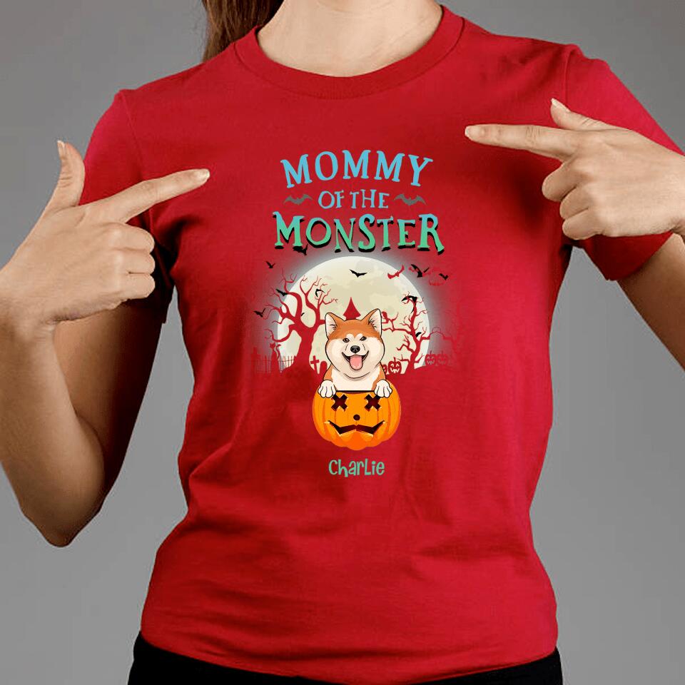 Personalized Dog Mom Monsters Fall Halloween Shirt