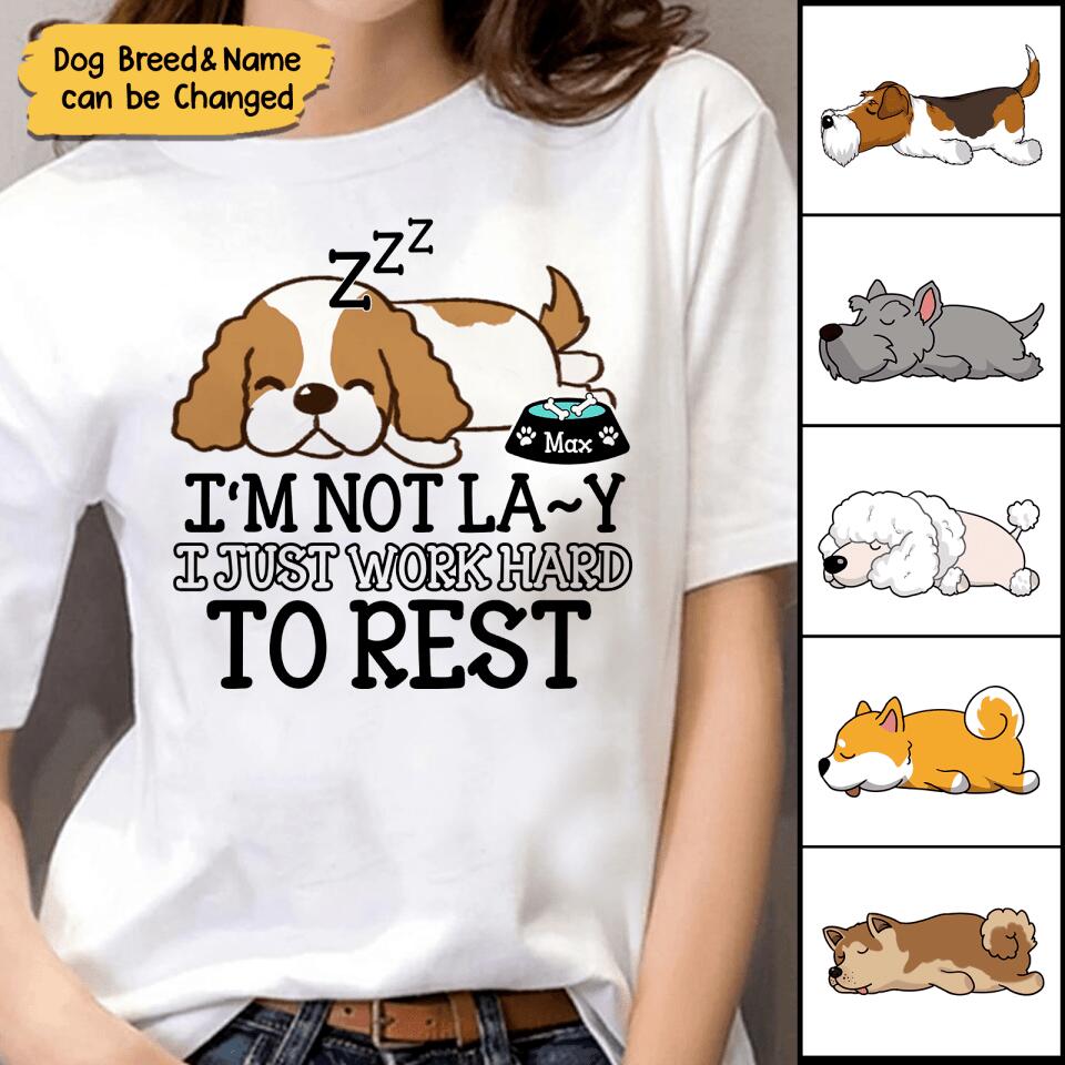 Personalized Lazy Dog Sleeping Funny T Shirt