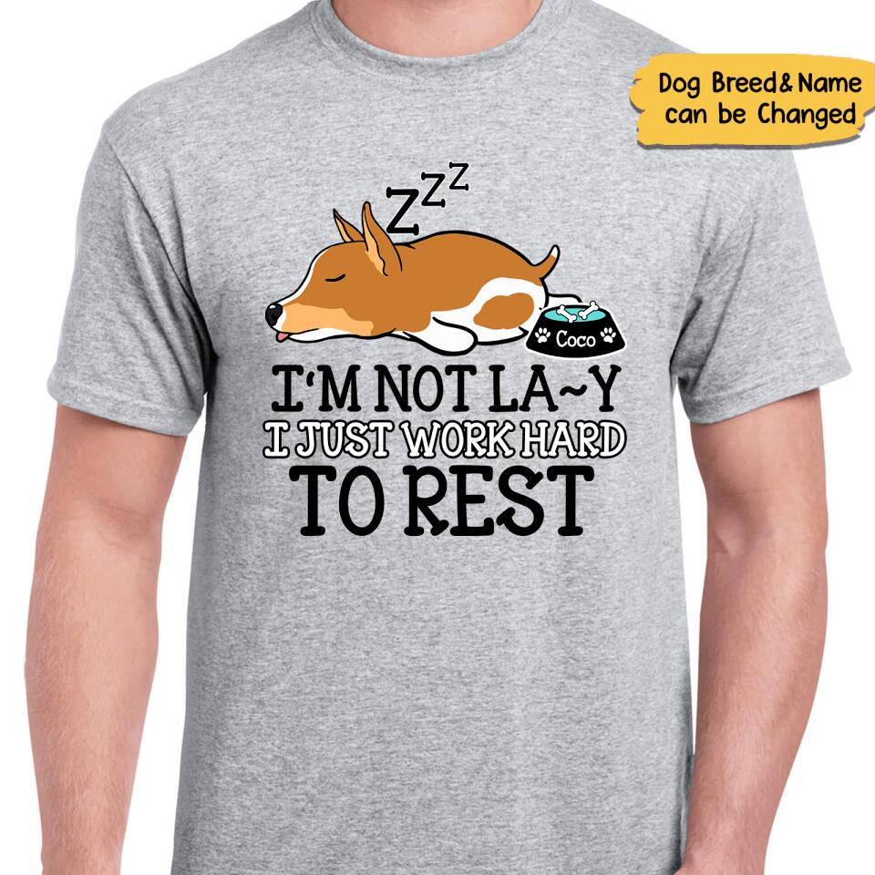 Personalized Lazy Dog Sleeping Funny T Shirt