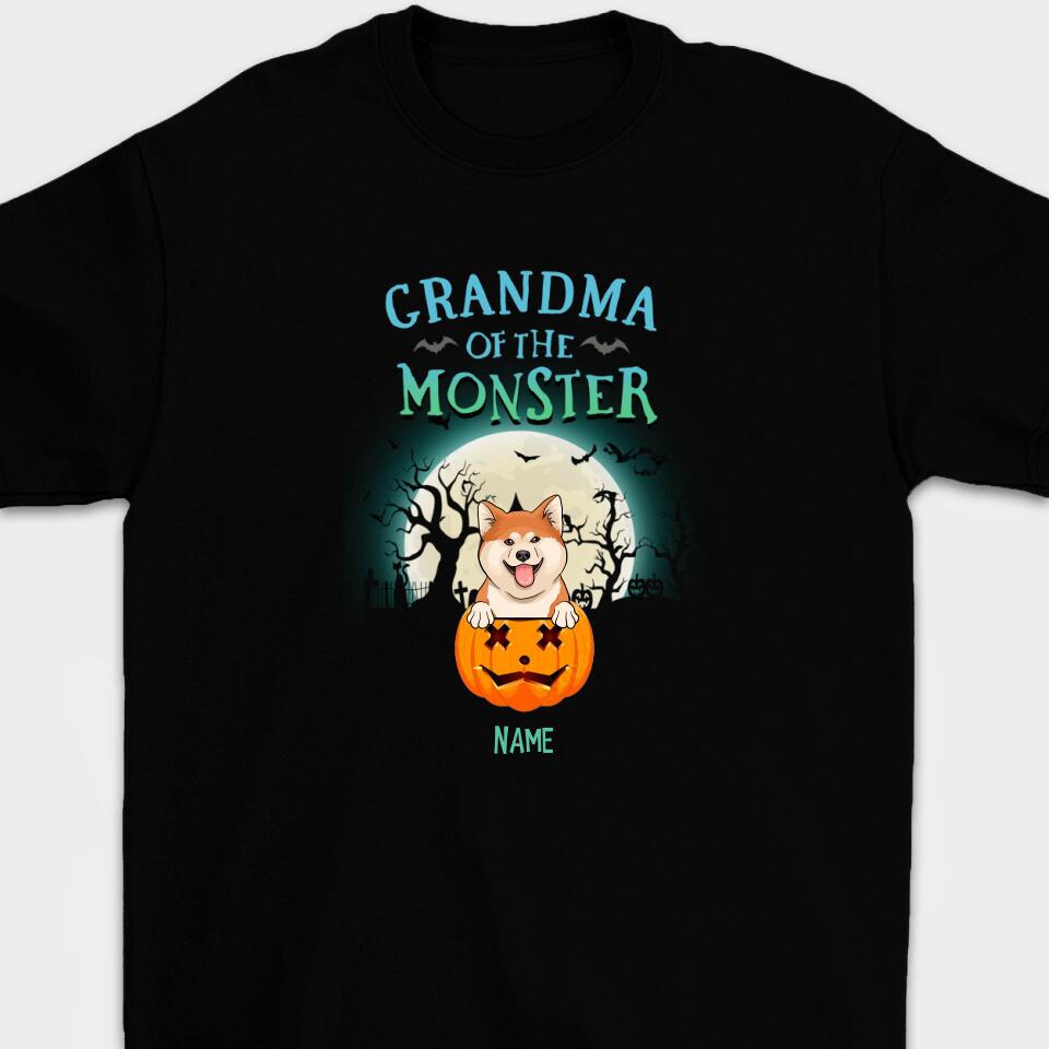 Personalized Dog Mom Monsters Fall Halloween Shirt