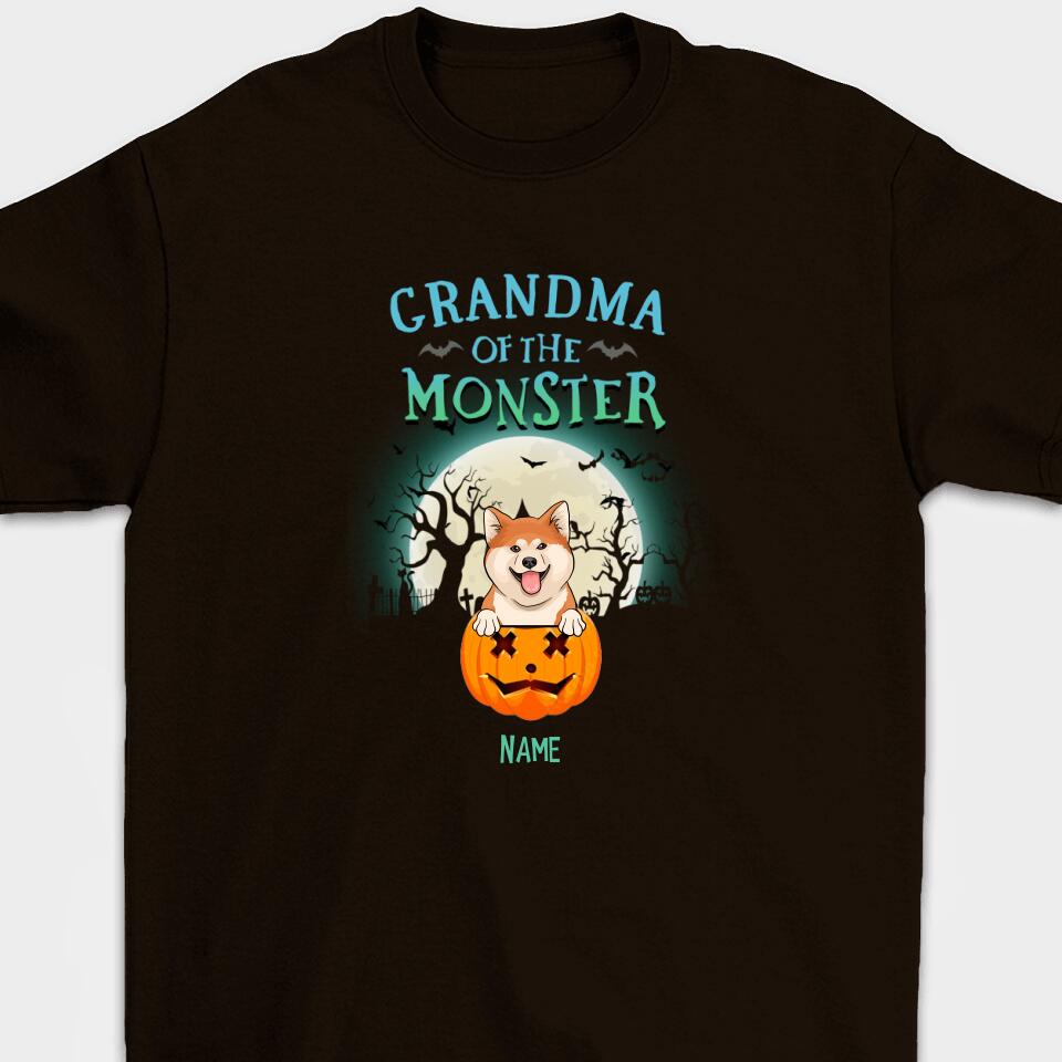 Personalized Dog Mom Monsters Fall Halloween Shirt