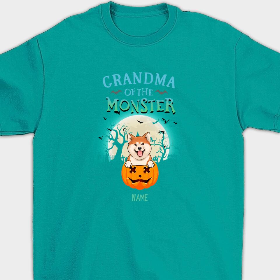 Personalized Dog Mom Monsters Fall Halloween Shirt