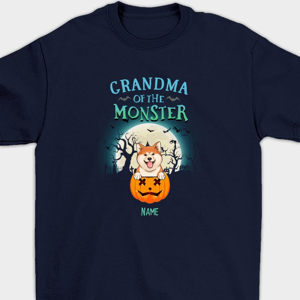 Personalized Dog Mom Monsters Fall Halloween Shirt