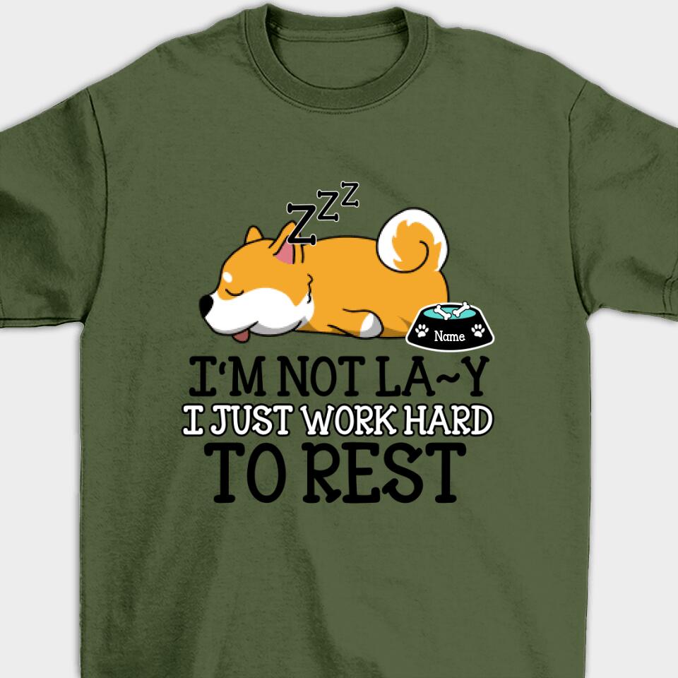 Personalized Lazy Dog Sleeping Funny T Shirt