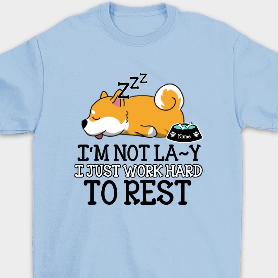 Personalized Lazy Dog Sleeping Funny T Shirt