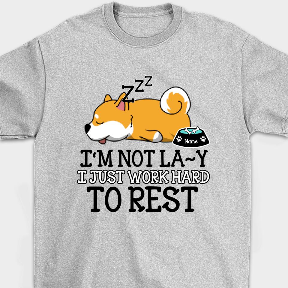 Personalized Lazy Dog Sleeping Funny T Shirt