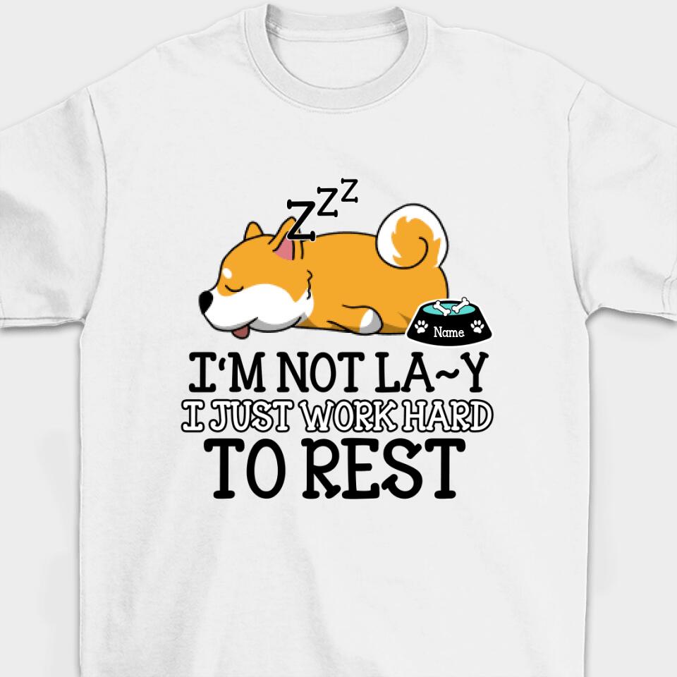 Personalized Lazy Dog Sleeping Funny T Shirt