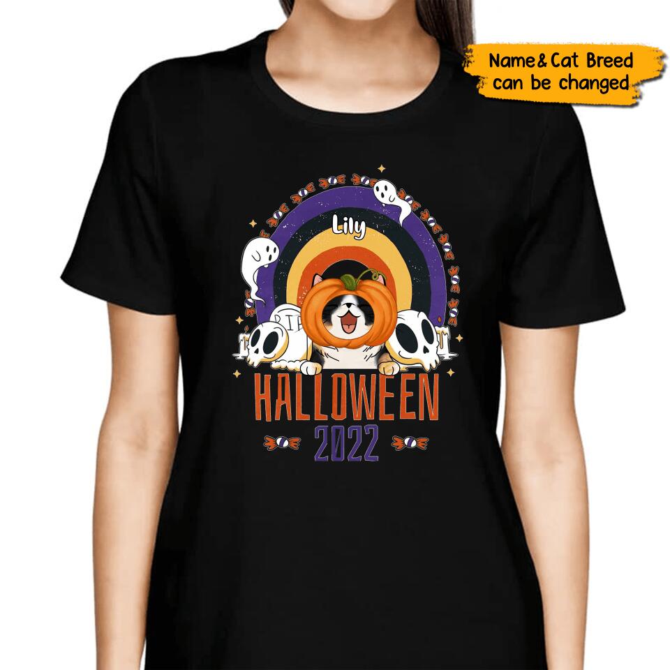 Personalized Halloween Lovely Cat Shirt