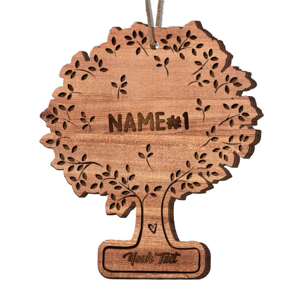 Personalized Family Tree Of Life Wooden Ornament