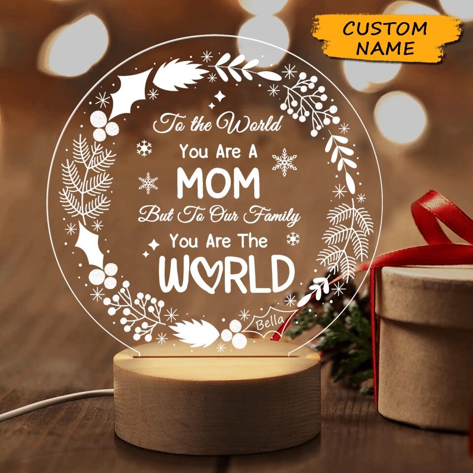 Personalized Christmas Gifts For Mom Custom Name Acrylic Light