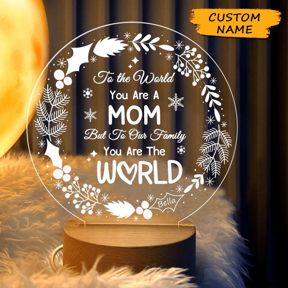 Personalized Christmas Gifts For Mom Custom Name Acrylic Light