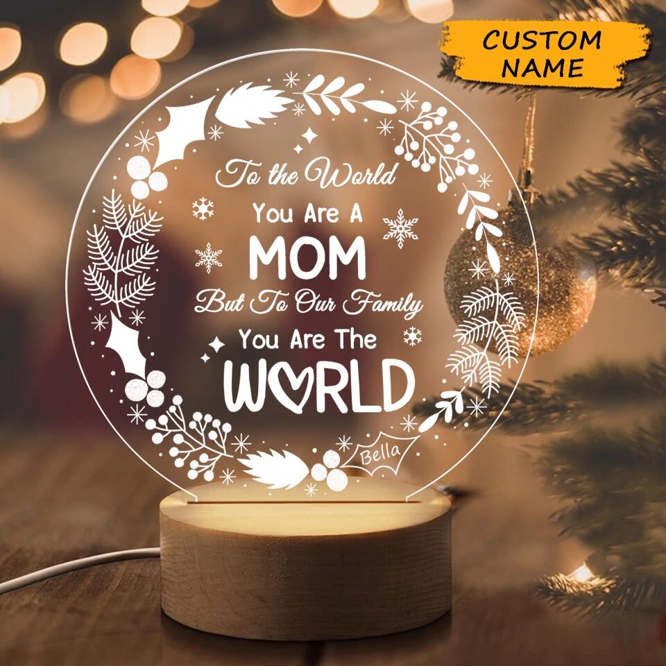 Personalized Christmas Gifts For Mom Custom Name Acrylic Light