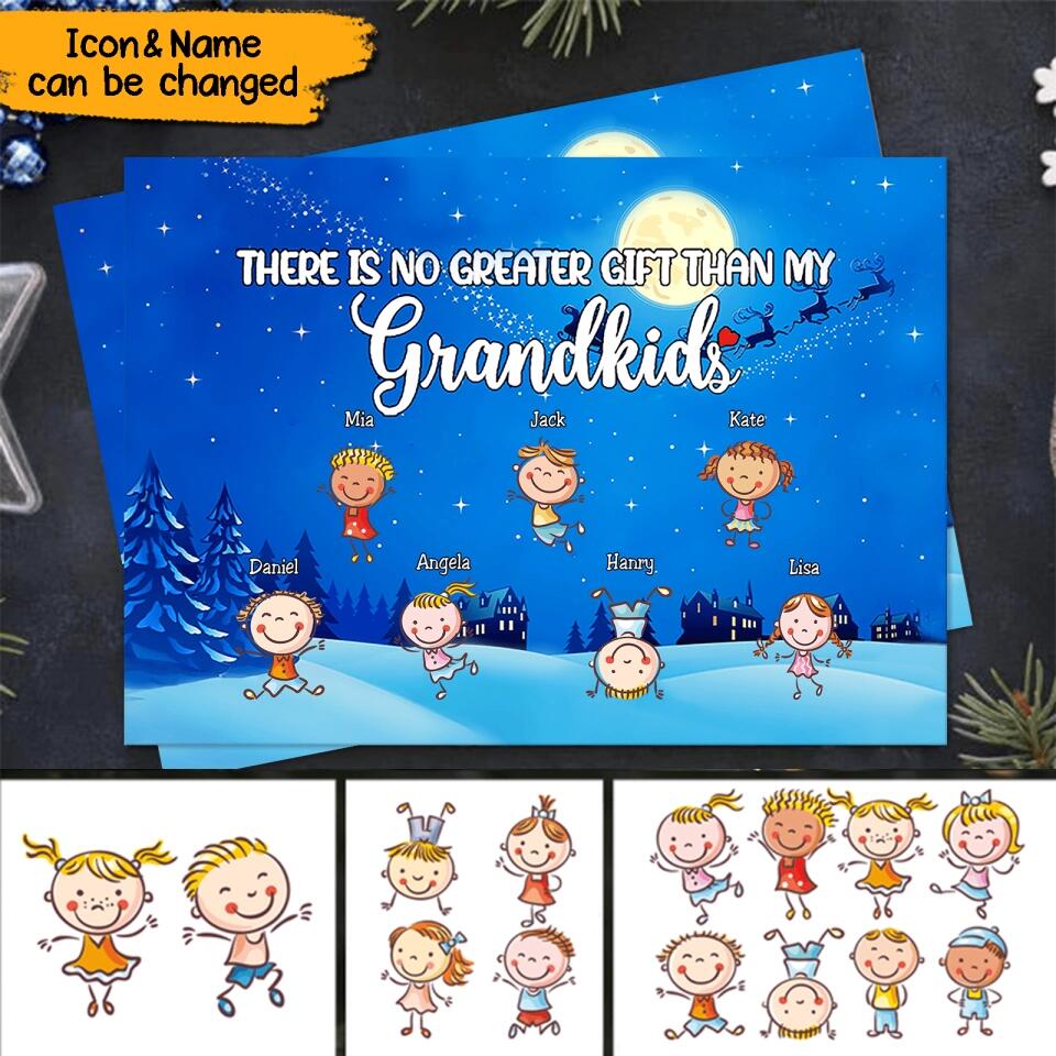 There Is No Greater Gift Than My Grandkids - Personalized Christmas Postcard