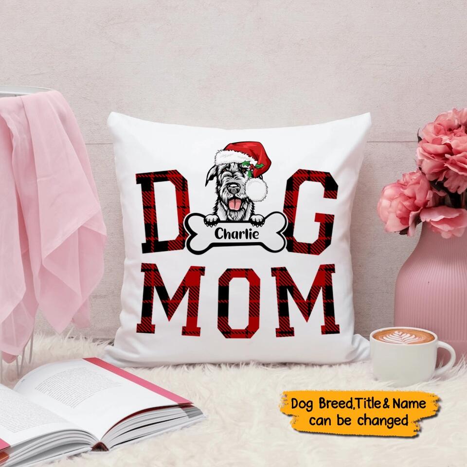 Personalized Dog Mom/Dad Christmas Gift Pillow