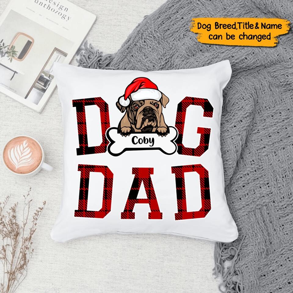 Personalized Dog Mom/Dad Christmas Gift Pillow