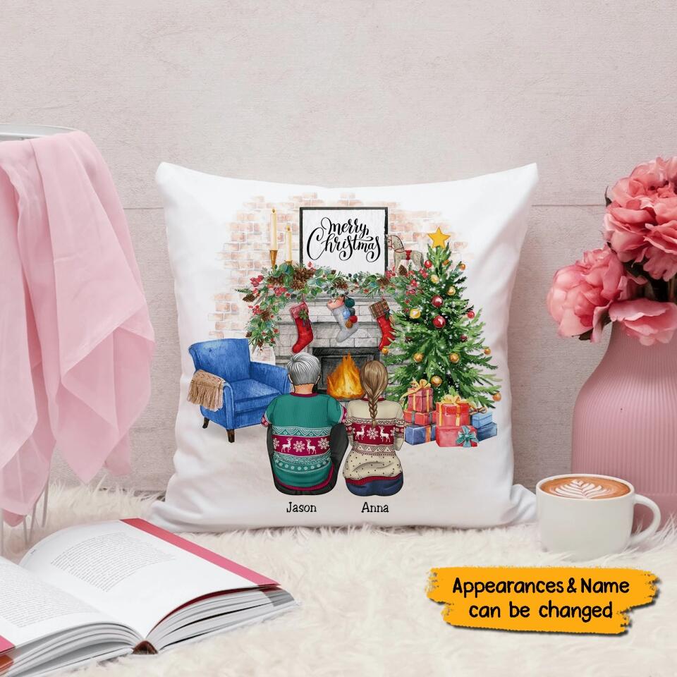 Merry Christmas - Personalized Family Christmas Pillow