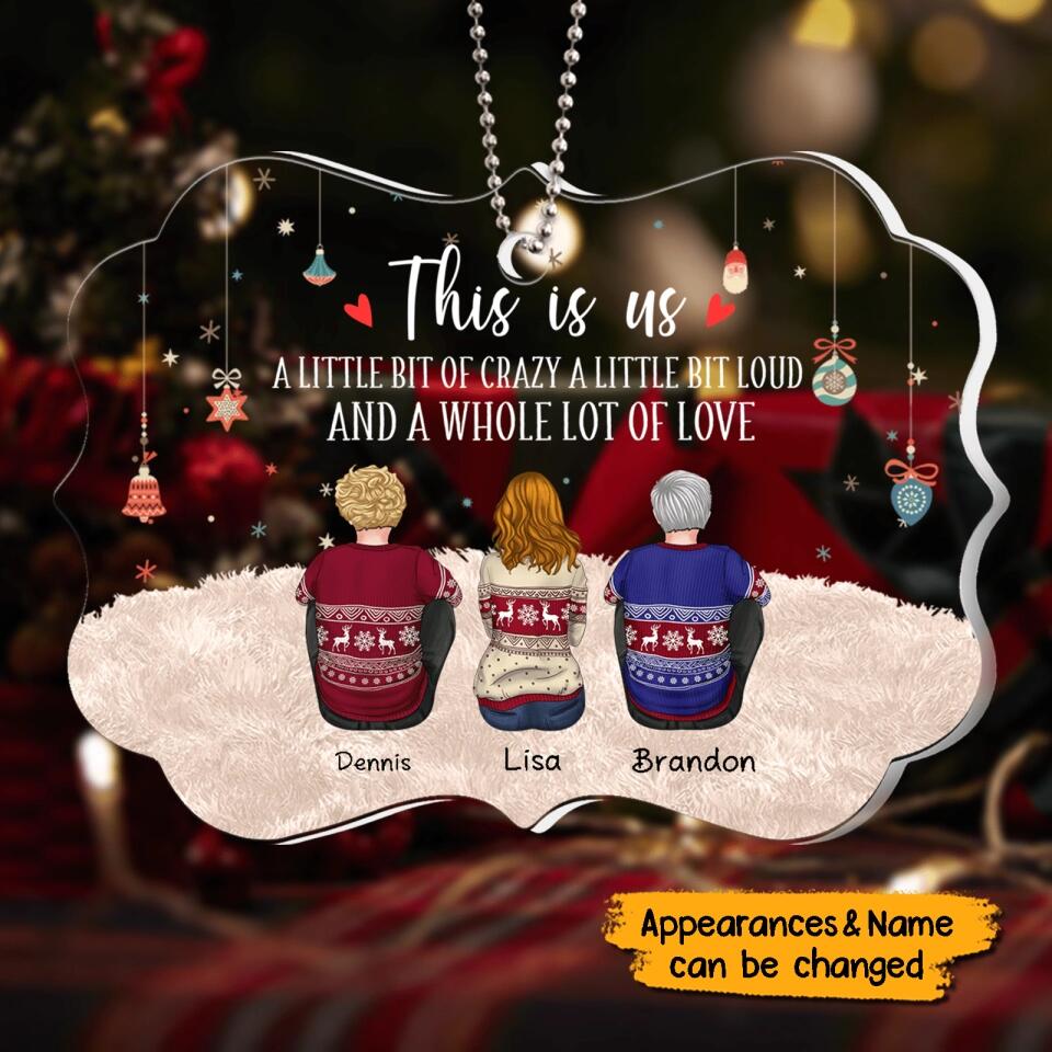 This Is Us - Personalized Memorial Family Christmas Acrylic Ornament