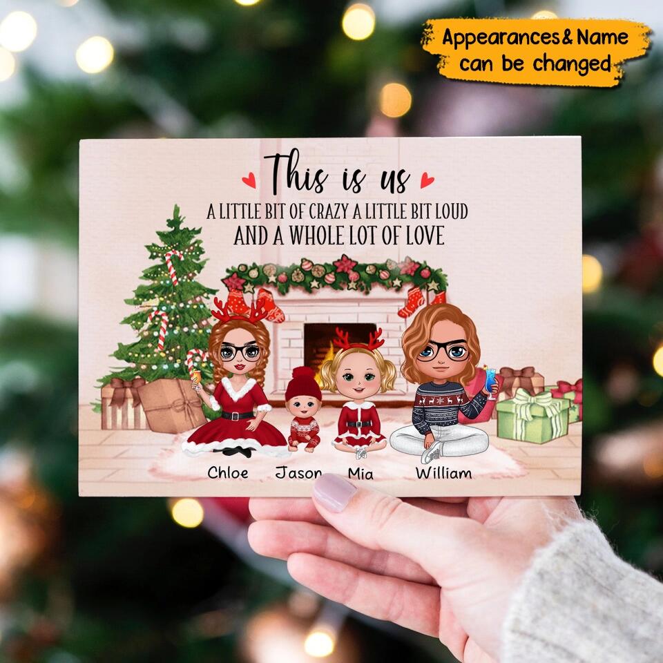 Personalized Family Christmas Postcard - This is Us - Gift for Family,Up to 4 Kids