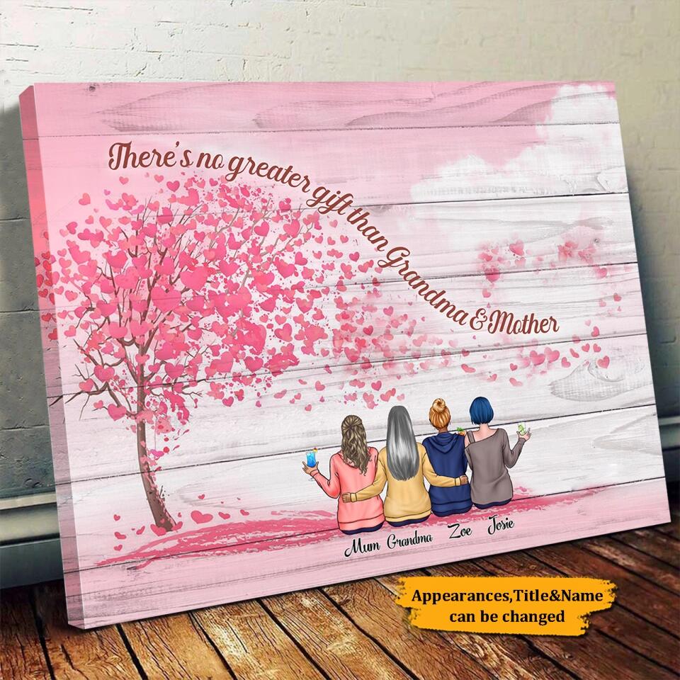 Personalized Grandma&Mother&Daughter Memorial Canvas - Christmas Gift For Grandma, Mother