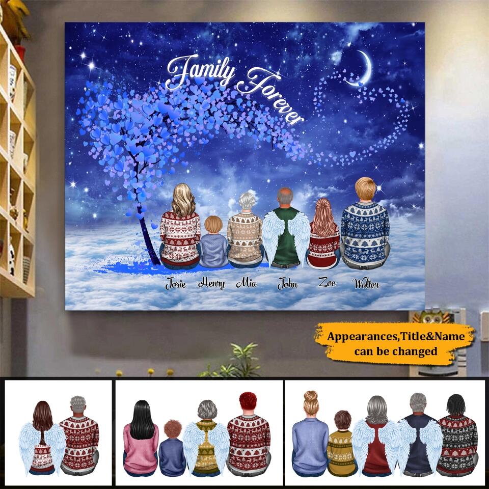 Life Is Better With Family - Personalized Starry Sky
 Christmas Gift - Wrapped Canvas - Gift For Family