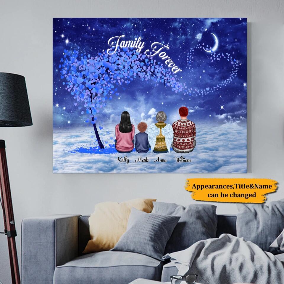 Life Is Better With Family - Personalized Starry Sky
 Christmas Gift - Wrapped Canvas - Gift For Family