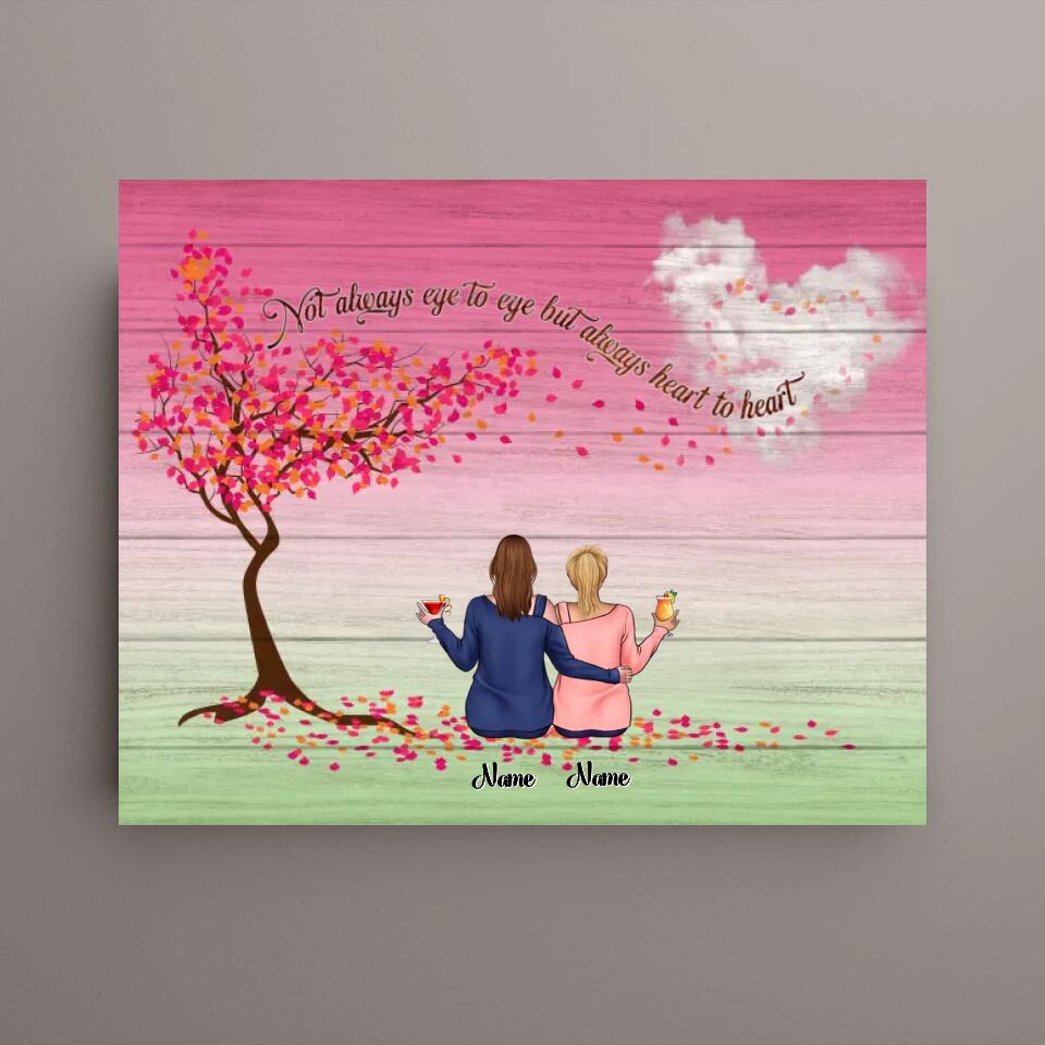 Personalized Grandma&Mother&Daughter Memorial Canvas - Christmas Gift For Daughter And Mother