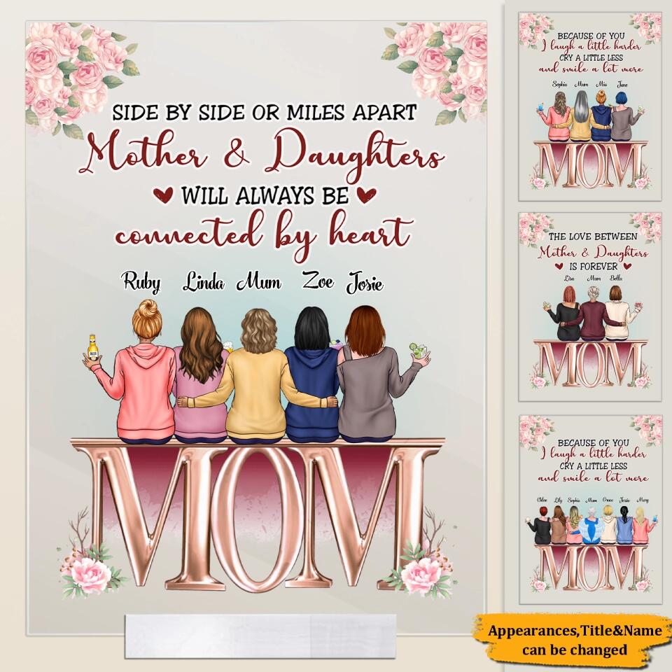 Mother And Daughter - Personalized Acrylic Plaque - Birthday Gift Mother's Day Gift For Mom, Daughters