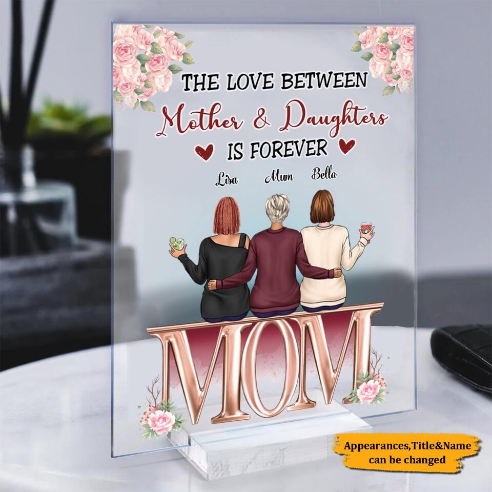 Mother And Daughter - Personalized Acrylic Plaque - Birthday Gift Mother's Day Gift For Mom, Daughters