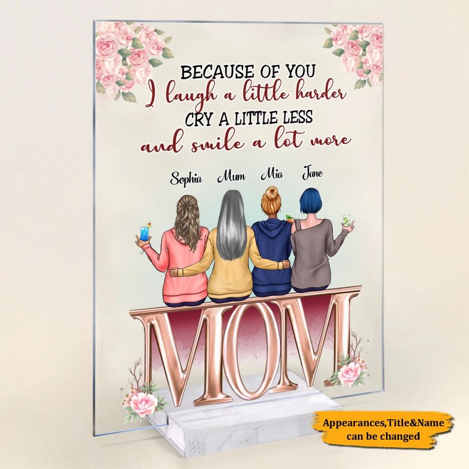 Mother And Daughter - Personalized Acrylic Plaque - Birthday Gift Mother's Day Gift For Mom, Daughters