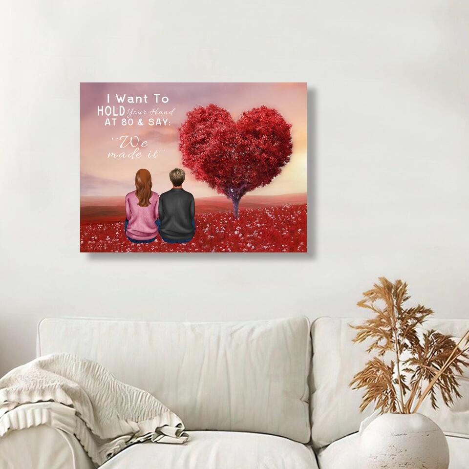 Personalized Couple Wrapped Canvas - Anniversary,
Valentine's Day Gift For Lover