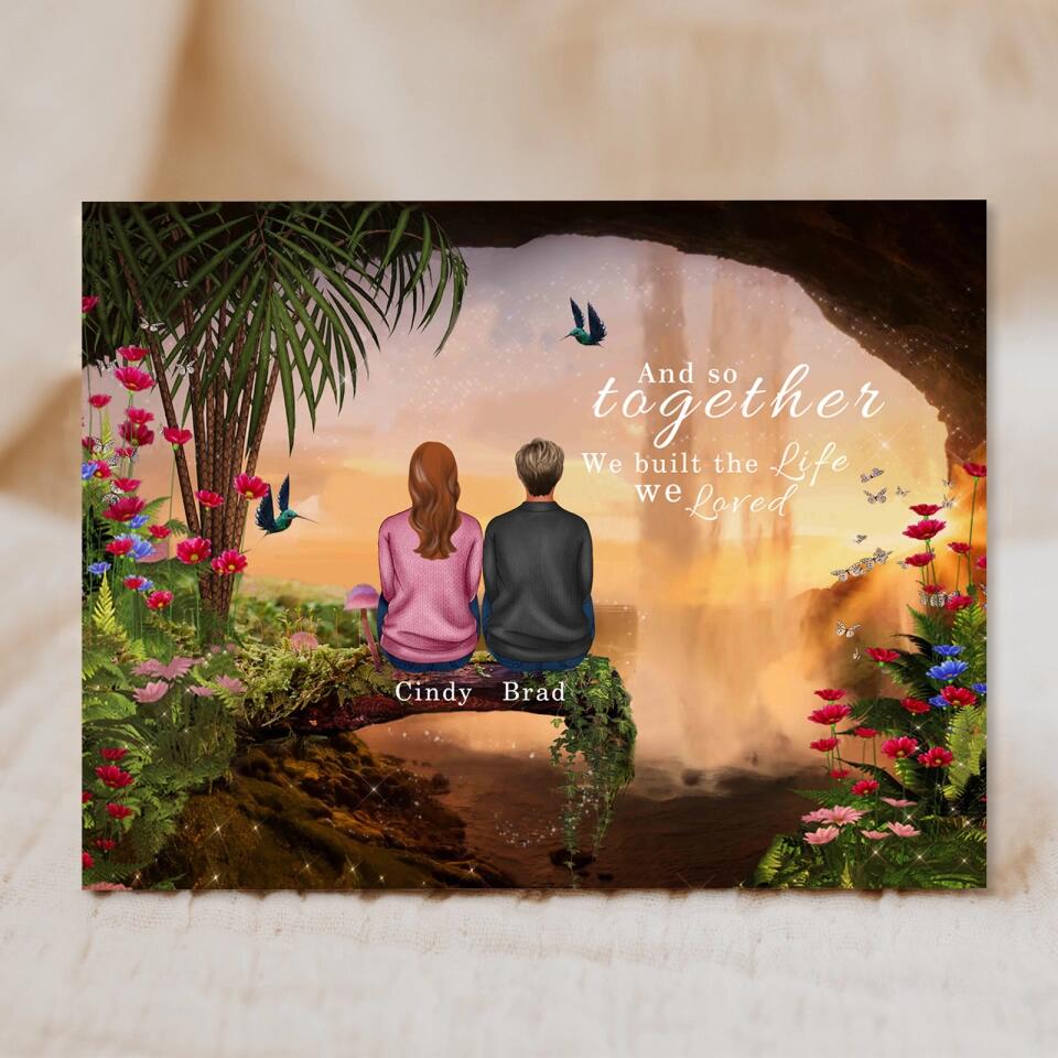 We Built The Life We Loved - Personalized Couple Wrapped Canvas - Valentine's Day Gift For Lover