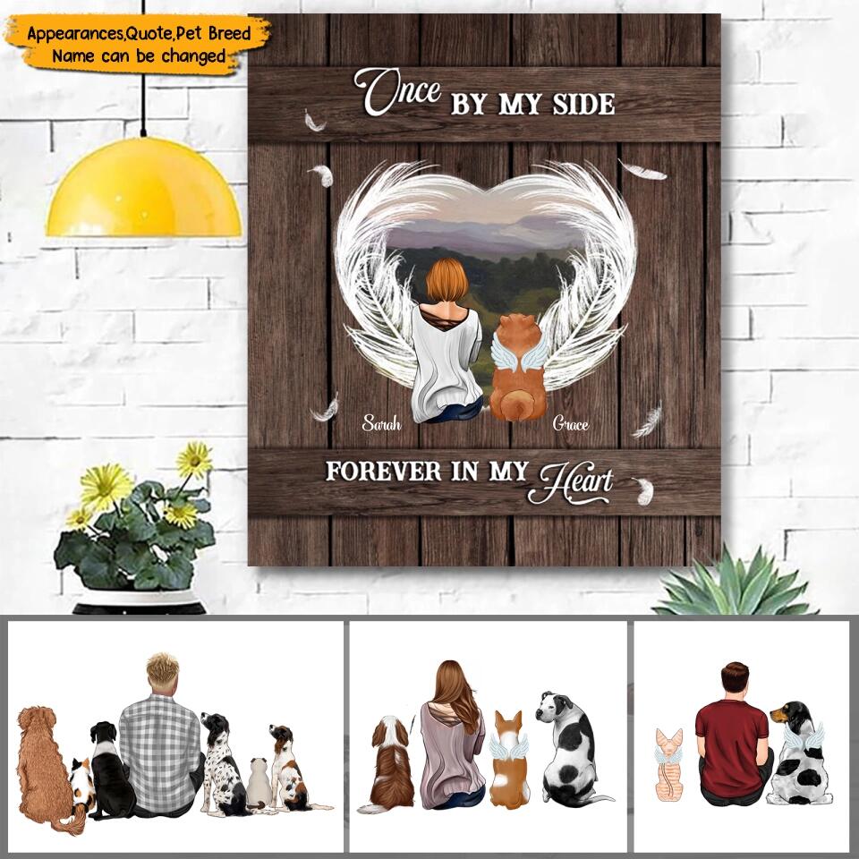 Dog&Cat Memorial Gift - Personalized Wrapped Canvas - Memorial Gift For Pet Lovers