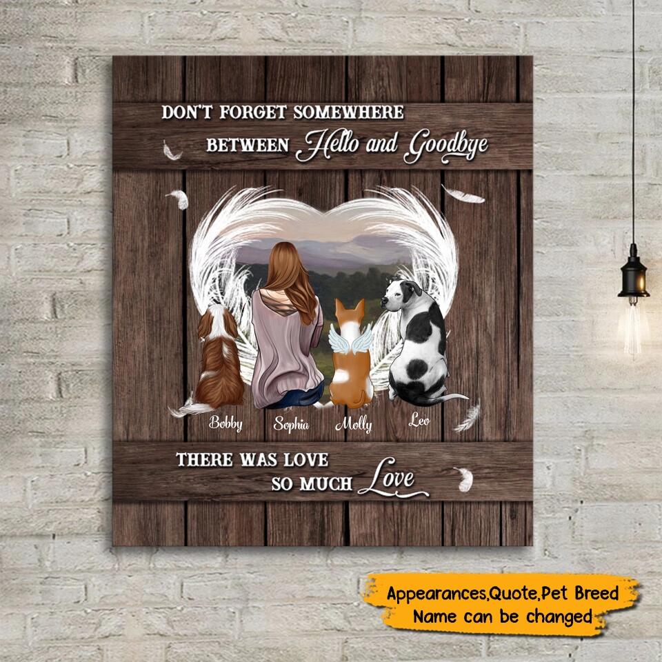 Dog&Cat Memorial Gift - Personalized Wrapped Canvas - Memorial Gift For Pet Lovers