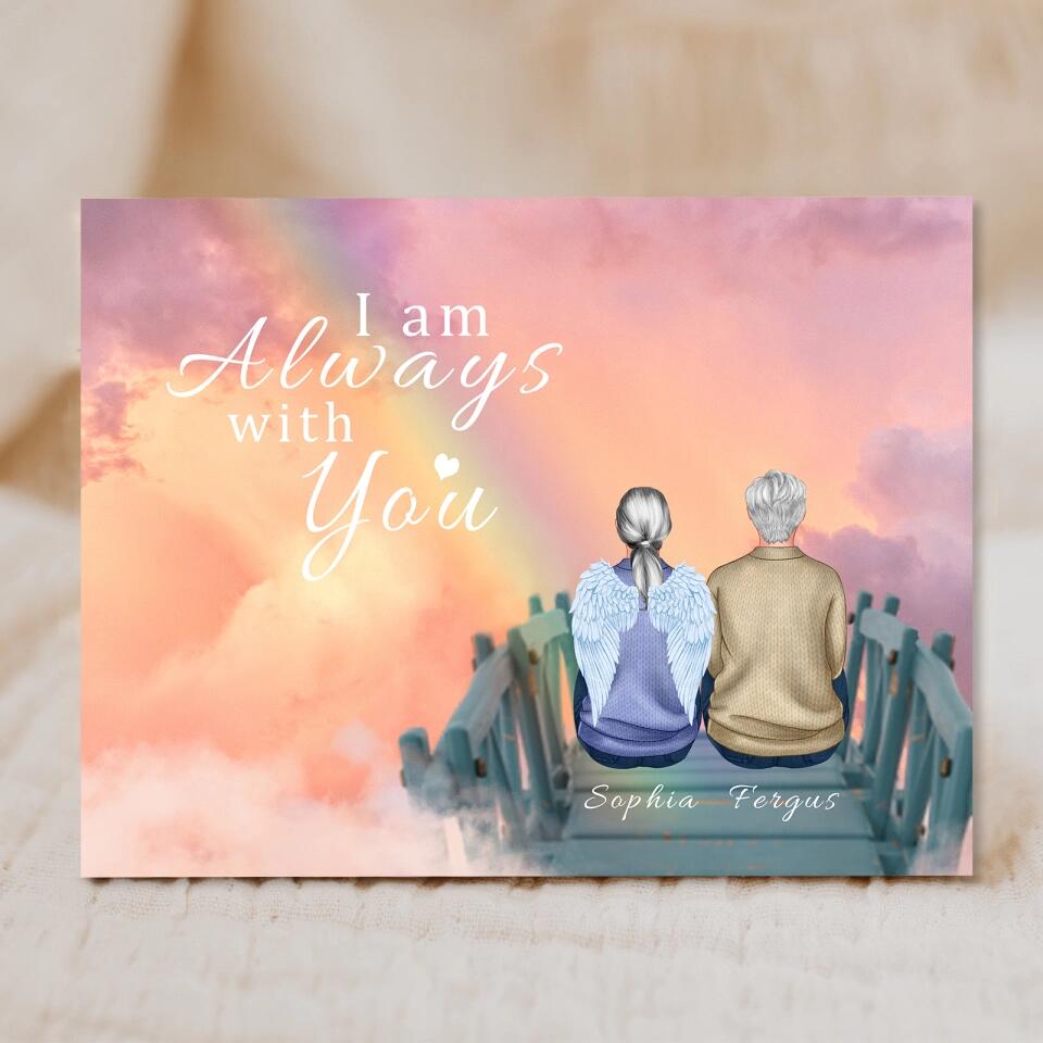 I Am Always With You - Personalized Canvas - Memorial Gift For Lover, Couple