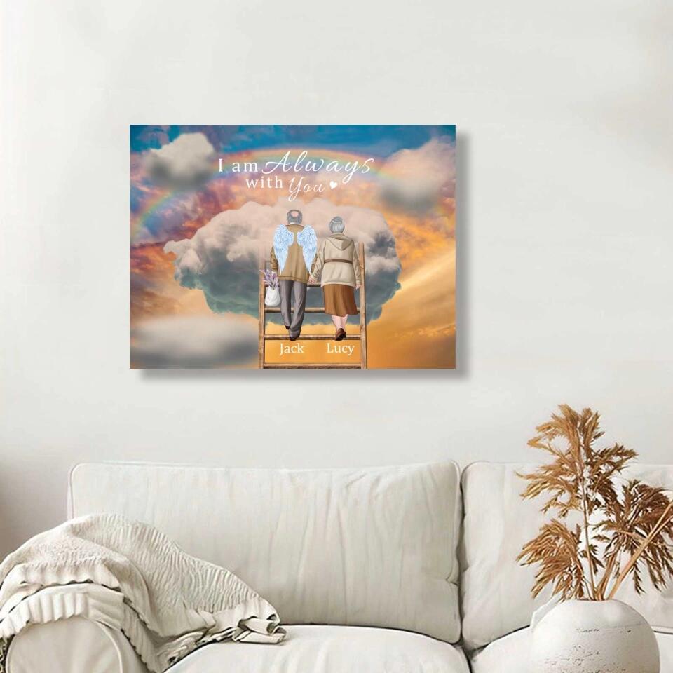 Personalized Memorial Old Couple Canvas - I Am Always With You